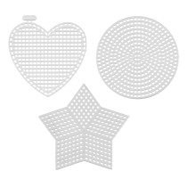 Канва KPL- 09 " Gamma" пластиковая АССОРТИ 100% полиэтилен 3 шт " малое" ( круг+ сердце+ звезда) 
