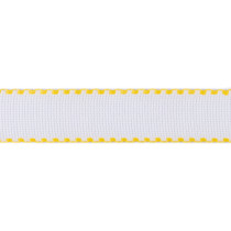 Канва KT- 35 " Gamma" " лента" Aida №14 100% хлопок 35 мм 1. 5 м белый/ желтый